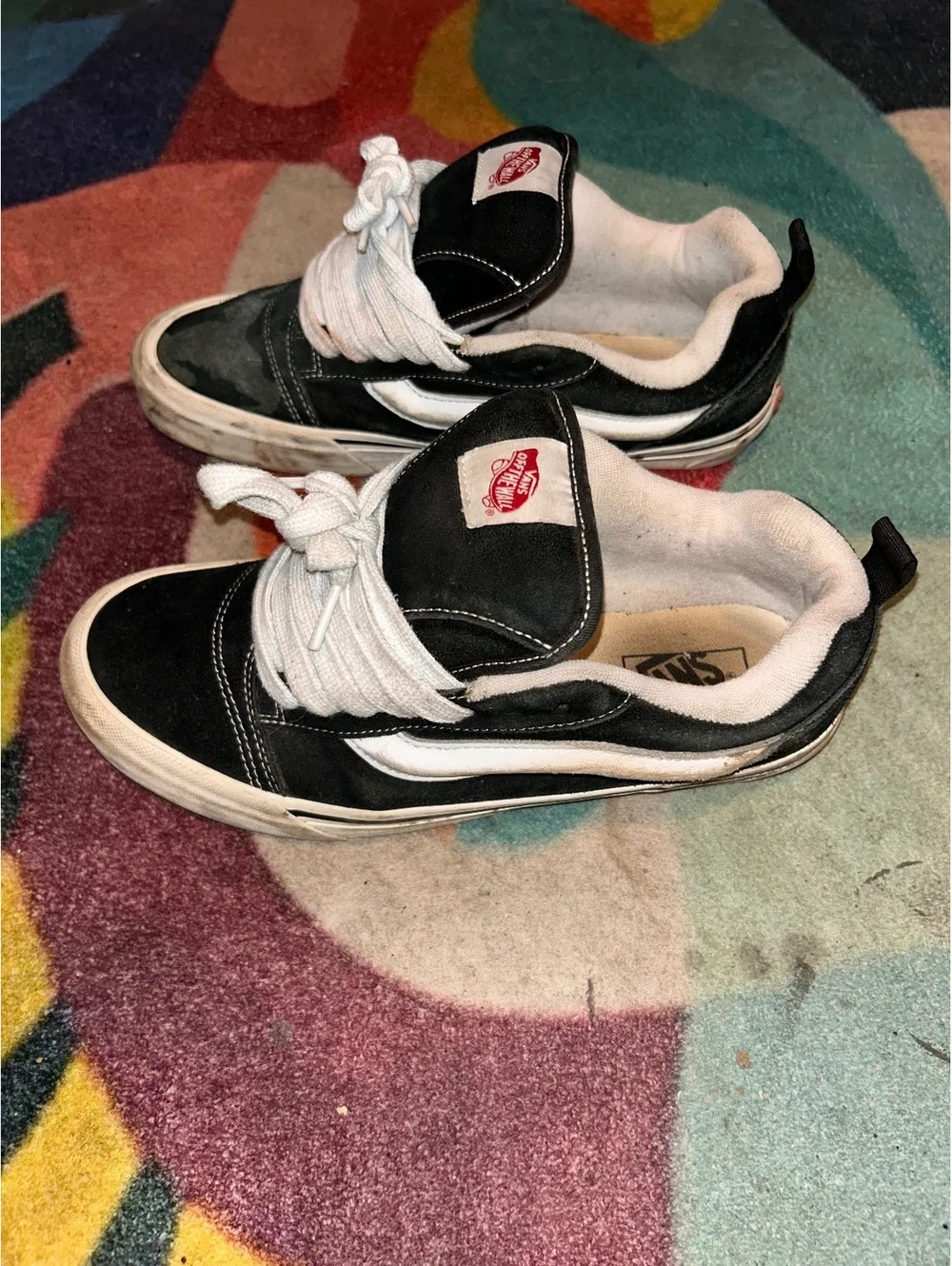 Vans Men's Black and White Suede Sneakers Size 11